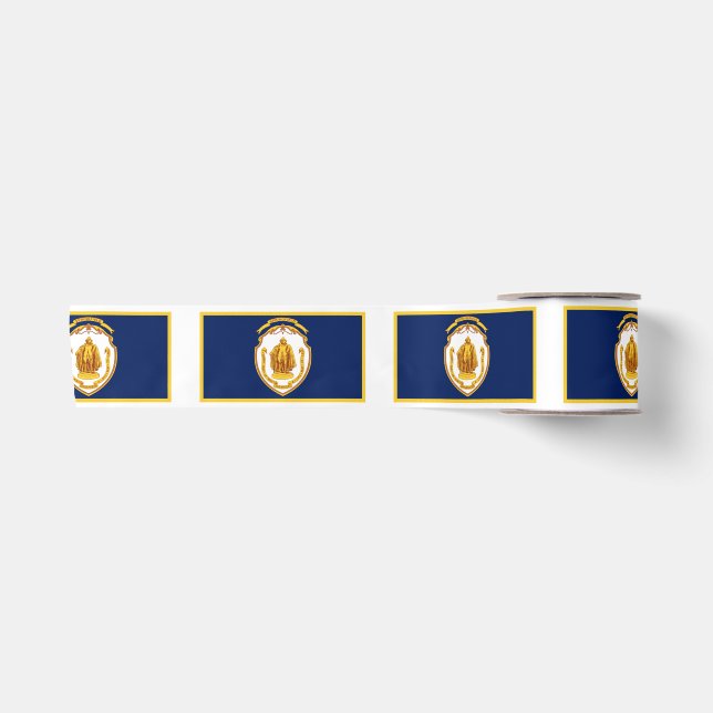 Flagge von Springfield, Massachusetts Satinband (Vorderseite)
