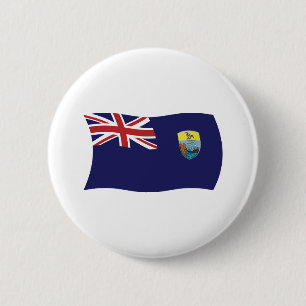 Flagge von St. Helena Knopf Button