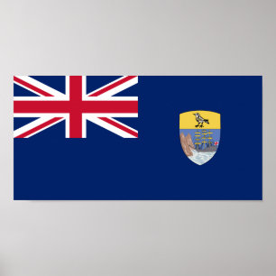 Flagge von St. Helena Poster