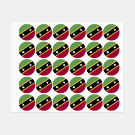 Flagge von St. Kitts und Nevis Etiketten