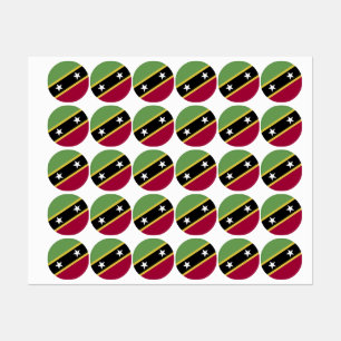 Flagge von St. Kitts und Nevis Etiketten