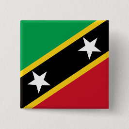 Flagge von St. Kitts und Nevis (Karibik) Button