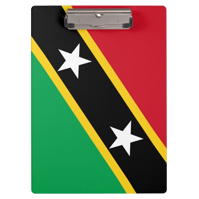 Flagge von St. Kitts und Nevis (Karibik) Klemmbrett (Vorderseite)