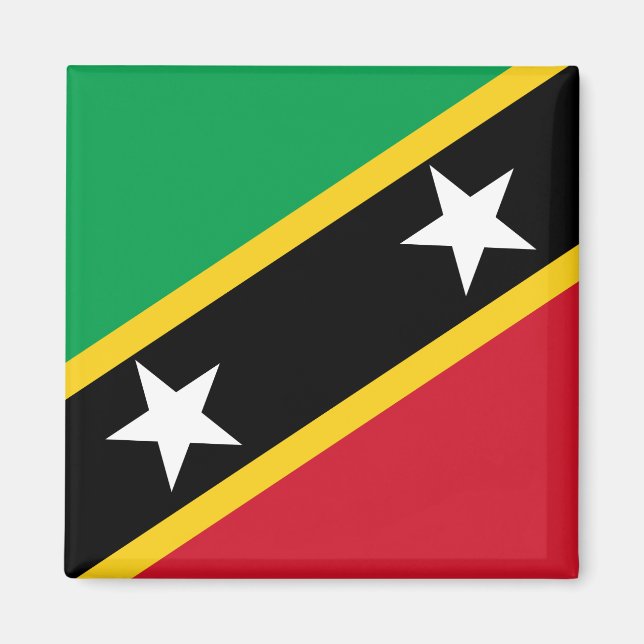 Flagge von St. Kitts und Nevis (Karibik) Magnet (Vorne)