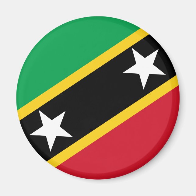 Flagge von St. Kitts und Nevis (Karibik) Magnet (Vorne)
