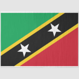 Flagge von St. Kitts und Nevis (Karibik) Seidenpapier