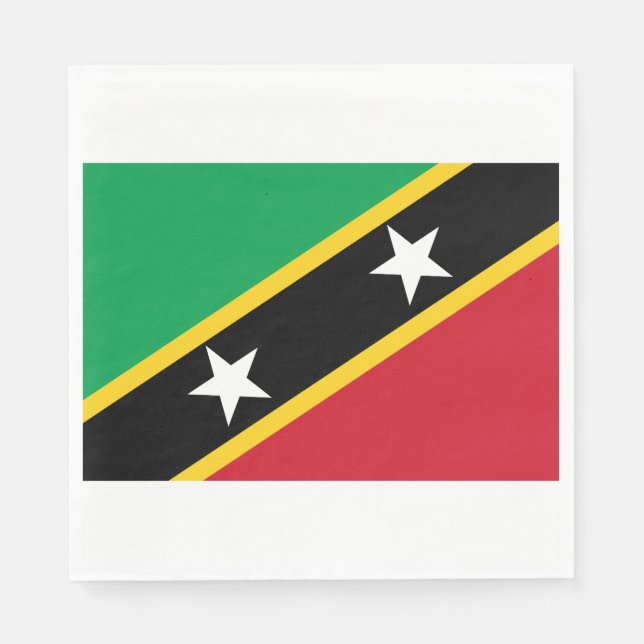Flagge von St. Kitts und Nevis (Karibik) Serviette (Vorderseite)
