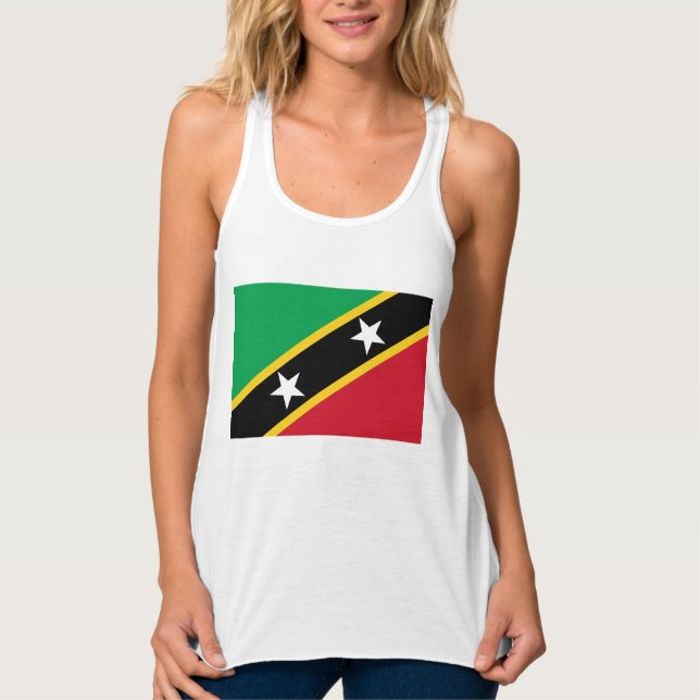 Flagge von St. Kitts und Nevis (Karibik) Tank Top (Vorderseite)