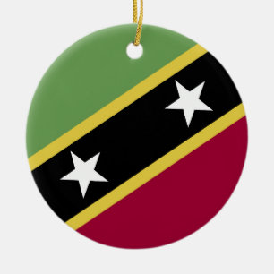 Flagge von St. Kitts und Nevis Keramik Ornament