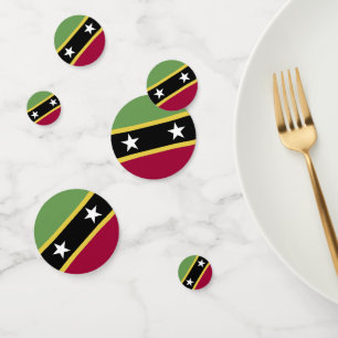 Flagge von St. Kitts und Nevis Konfetti