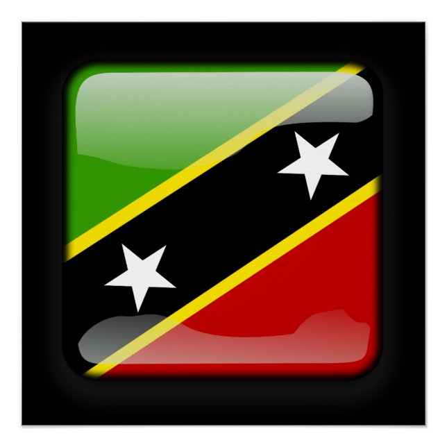Flagge von St. Kitts und Nevis Poster (Vorderseite)