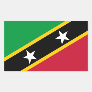 Flagge von St. Kitts und Nevis Rechteckiger Aufkleber