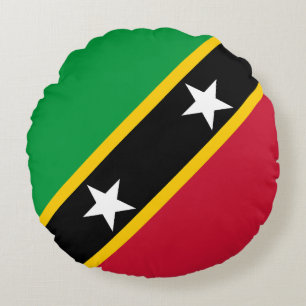 Flagge von St. Kitts und Nevis Rundes Kissen