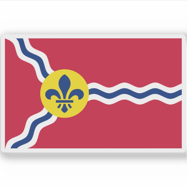 Flagge von St. Louis, Missouri Aufkleber (Vorderseite)