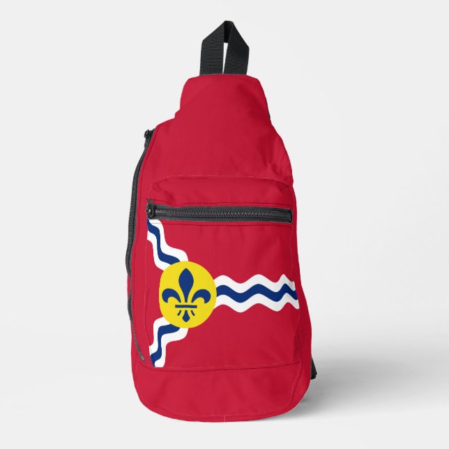 Flagge von St. Louis, Missouri Crossbody Bag (Vorderseite)