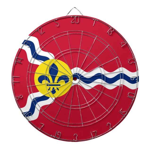 Flagge von St. Louis, Missouri Dartboard Dartscheibe (vorne)