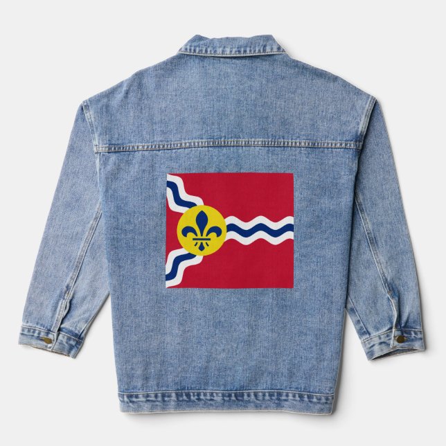 Flagge von St. Louis, Missouri Jeansjacke (Rückseite)