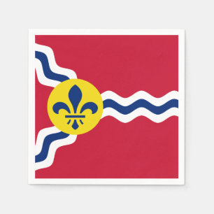 Flagge von St. Louis, Missouri Napkins Serviette