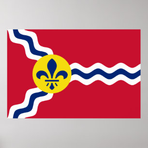 Flagge von St. Louis (Missouri) Poster