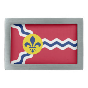 Flagge von St. Louis, Missouri, rechteckiger Gürte Rechteckige Gürtelschnalle