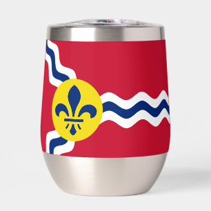 Flagge von St. Louis, Missouri Round Pillow
