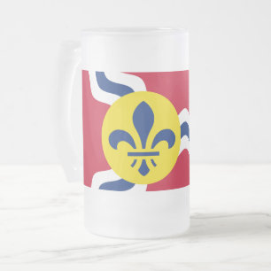 Flagge von St. Louis, Missouri Round Pillow Mattglas Bierglas