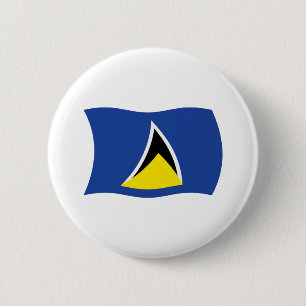 Flagge von St. Lucia Button