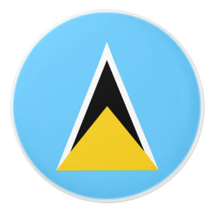 Flagge von St. Lucia Keramikknauf