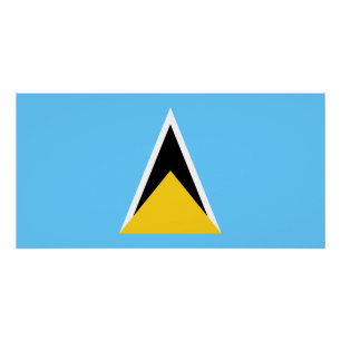 Flagge von St. Lucia Poster