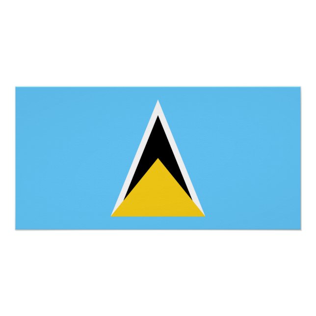 Flagge von St. Lucia Poster (Vorderseite)