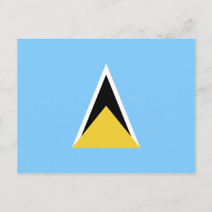 Flagge von St. Lucia Postkarte