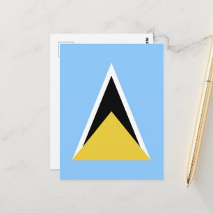 Flagge von St. Lucia Postkarte