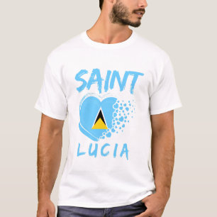 Flagge von St. Lucia T-Shirt