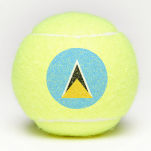 Flagge von St. Lucia Tennisbälle
