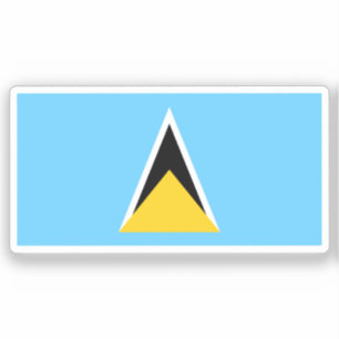 Flagge von St. Lucia - Vinyl-Aufkleber nach Maß Aufkleber