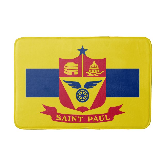 Flagge von St. Paul, Minnesota Bad Mat Badematte (Vorderseite)