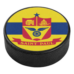 Flagge von St. Paul, Minnesota Eishockey Puck