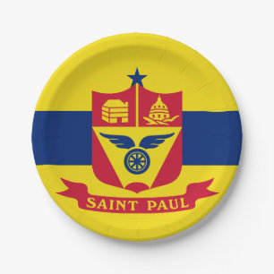 Flagge von St. Paul, Minnesota-Papierteller Pappteller