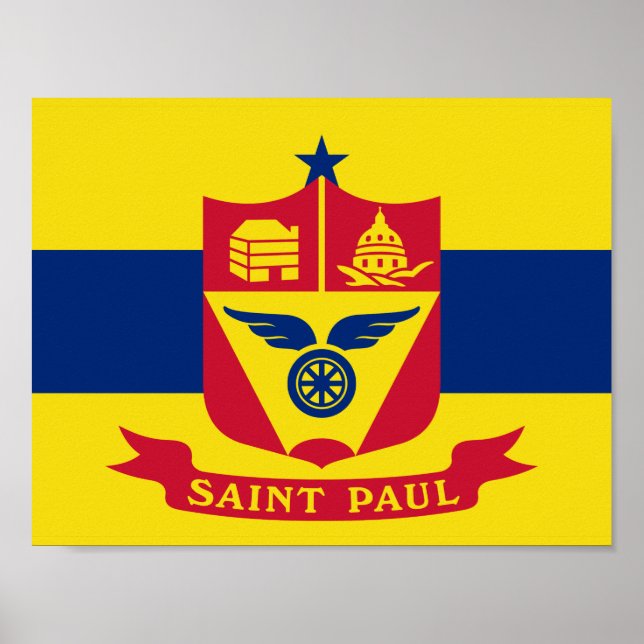 Flagge von St. Paul, Minnesota Poster (Vorne)