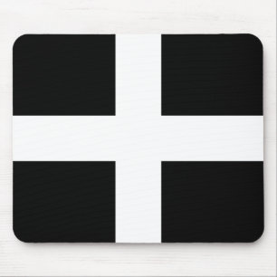 Flagge von St. Piran / Flagge von Cornwall Mousepad