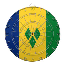 Flagge von St. Vincent und die Grenadinen Dartscheibe
