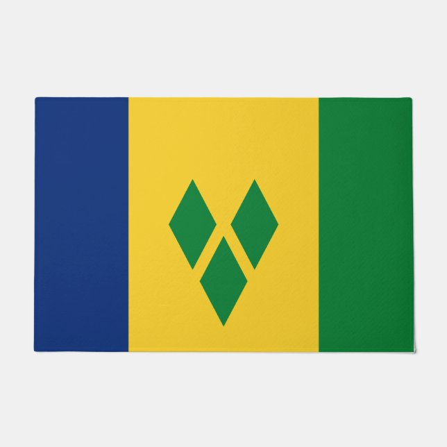 Flagge von St. Vincent und die Grenadinen Fußmatte (Vorderseite)