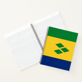 Flagge von St. Vincent und die Grenadinen Notizbuch