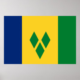 Flagge von St. Vincent und die Grenadinen Poster