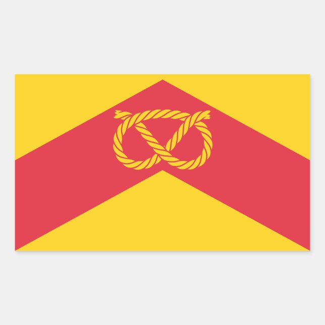Flagge von Staffordshire Rechteckiger Aufkleber (Vorderseite)