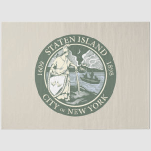 Flagge von Staten Island (Stadtbezirk von New York Seidenpapier