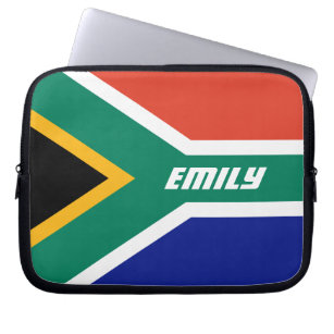 Flagge von Südafrika personalisiert Laptopschutzhülle