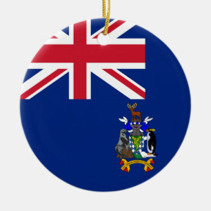 Flagge von Südgeorgien und Südsandwich-Insel Keramik Ornament