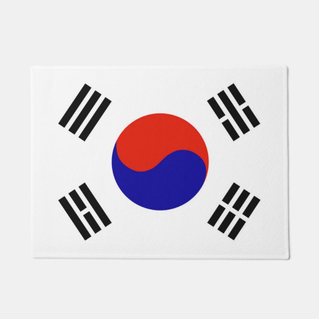 Flagge von Südkorea Fußmatte (Vorderseite)