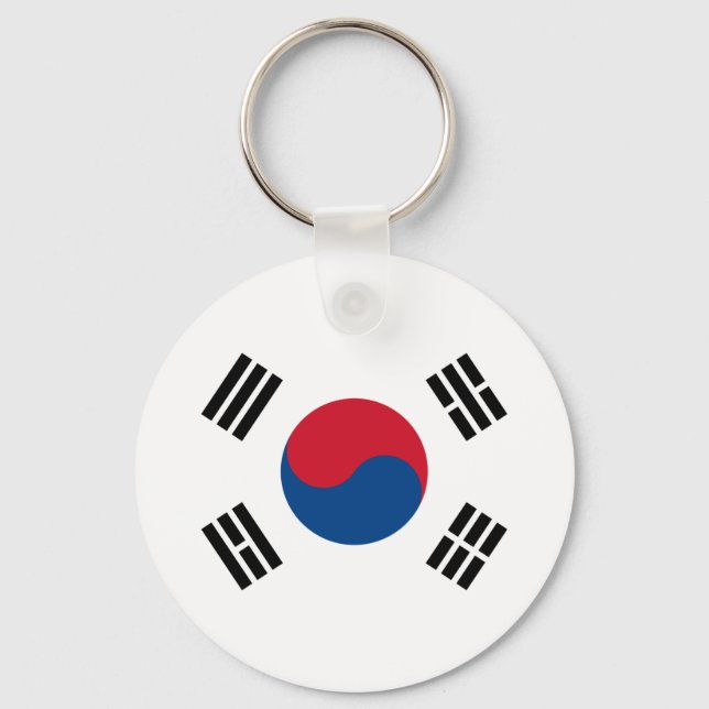 Flagge von Südkorea Schlüsselanhänger (Vorderseite)